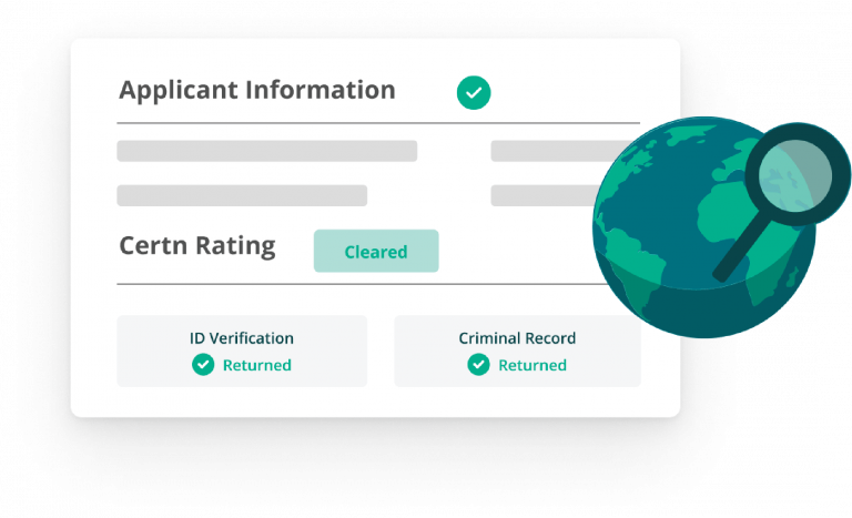 Criminal background check global applicant information