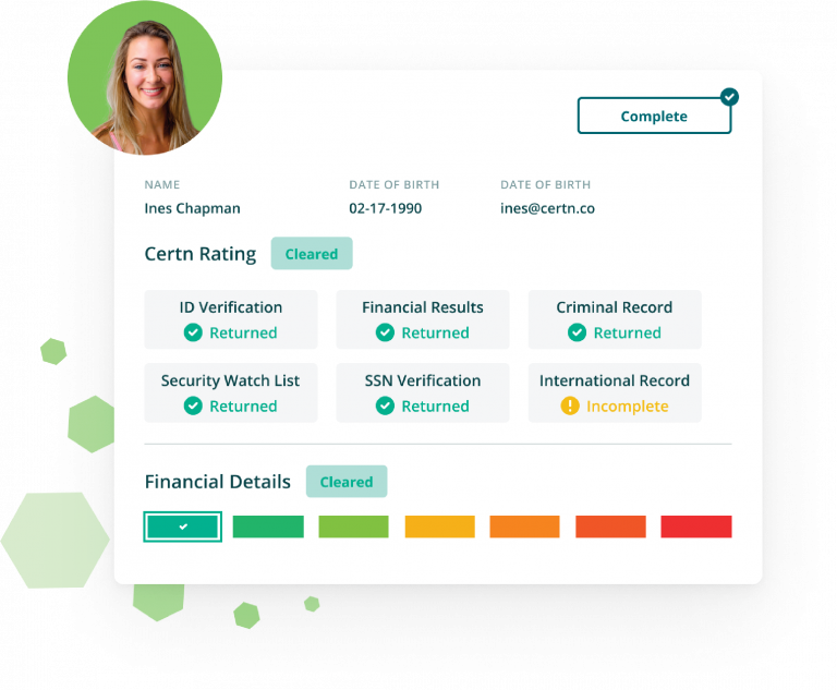 Certn Lime Background Check Sample Report